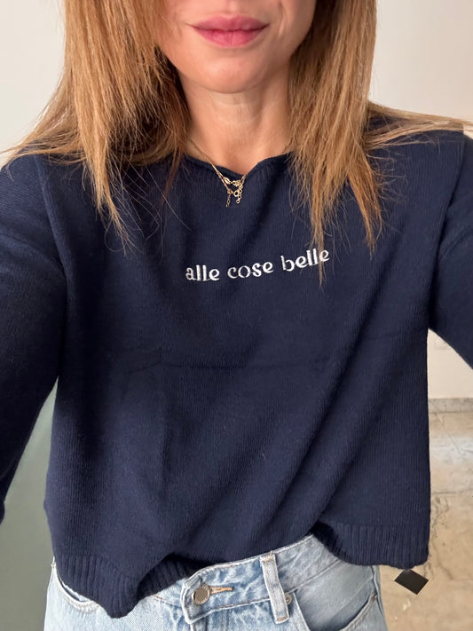 Maglioncino scritta "alle cose belle"