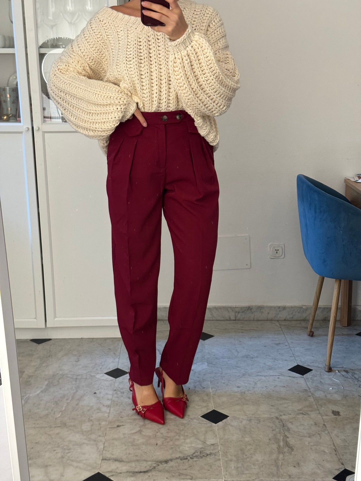 Pantalone a sigaretta con mini taschino