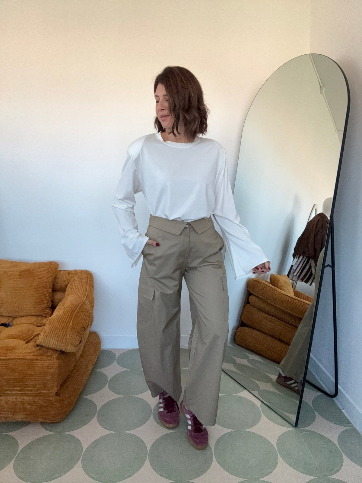 T-shirt con spalline oversize - GGlam