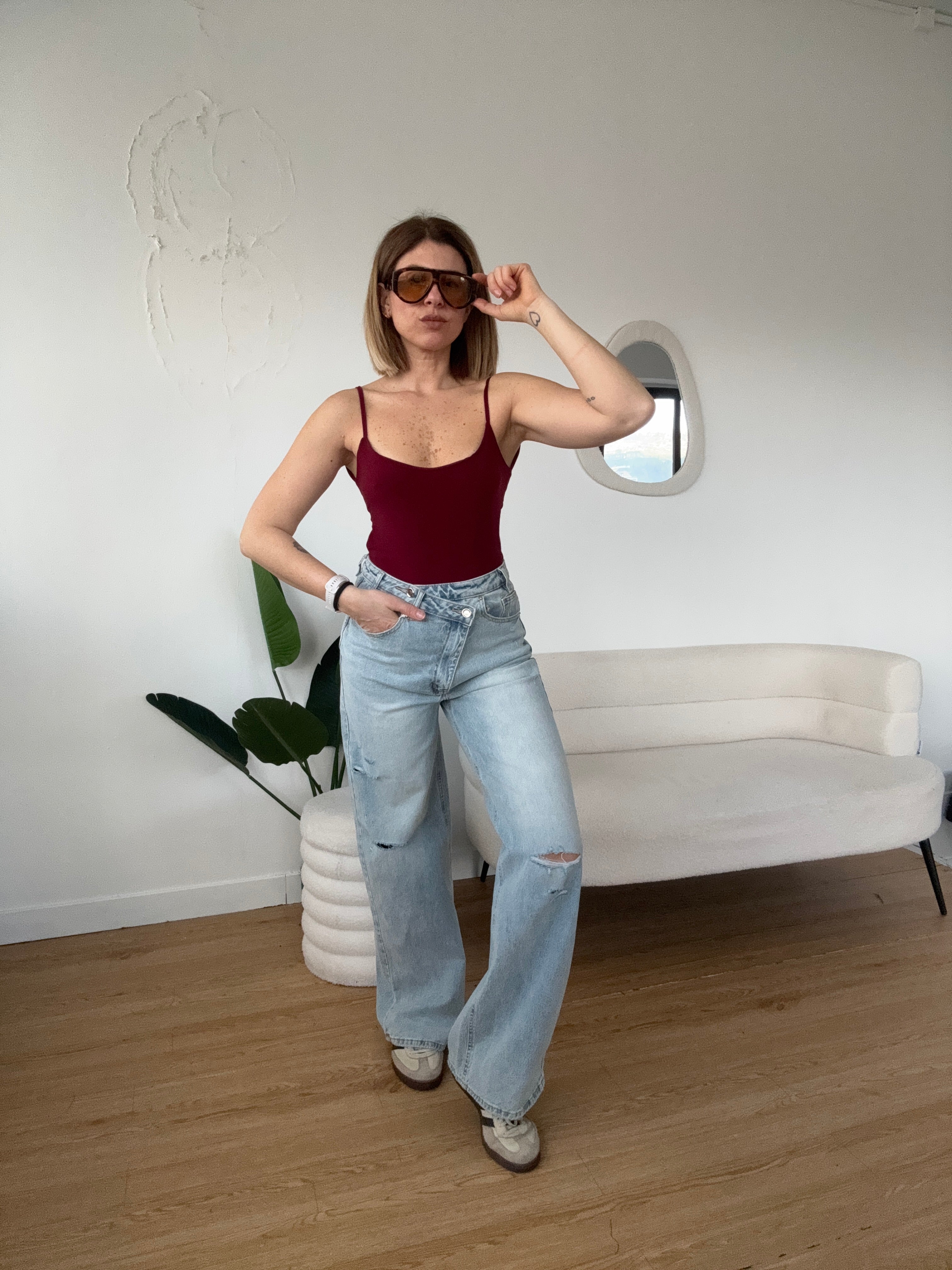 Body spallina sottile incrociato