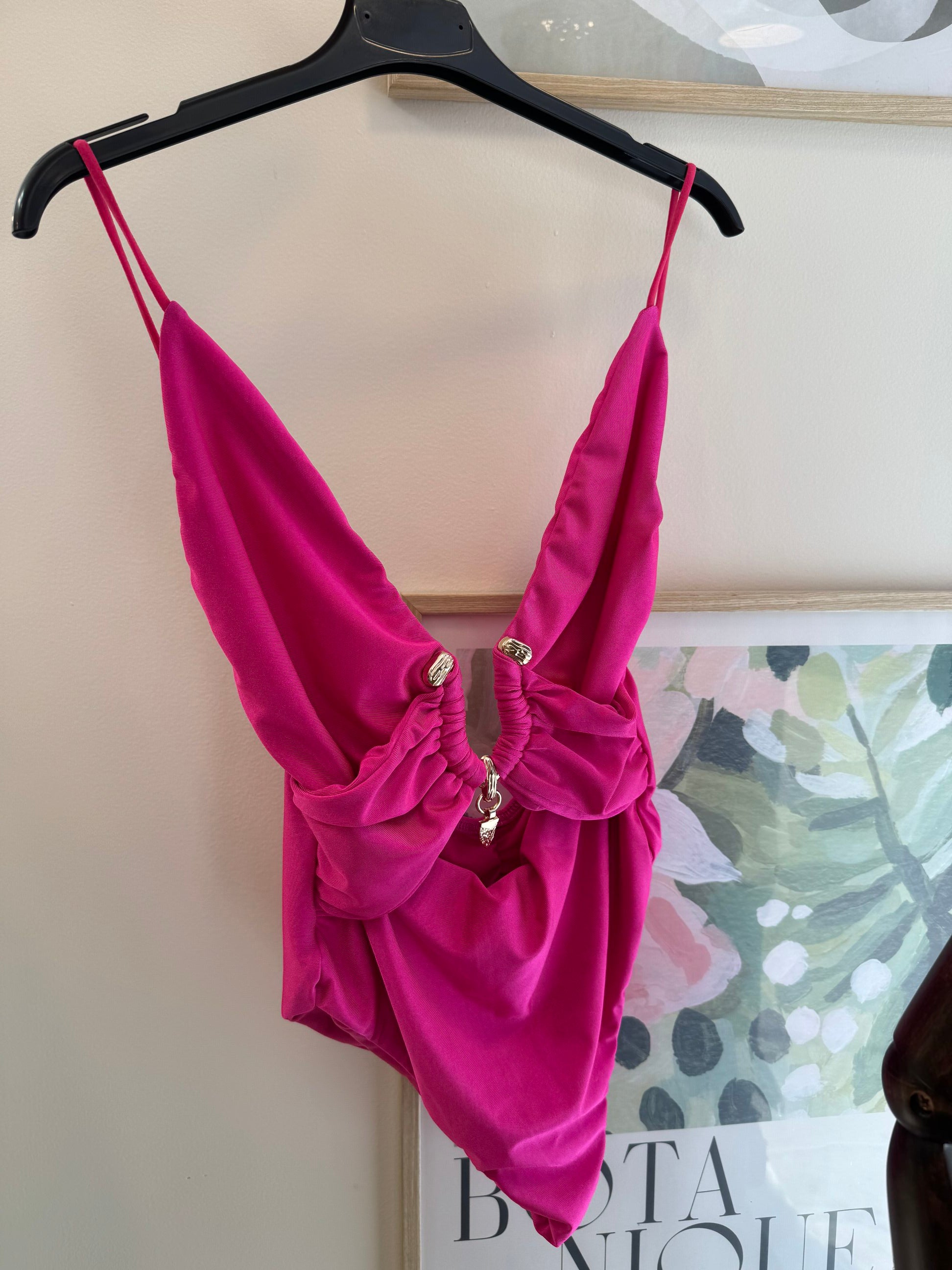 Bikini intero scollato applicazioni oro