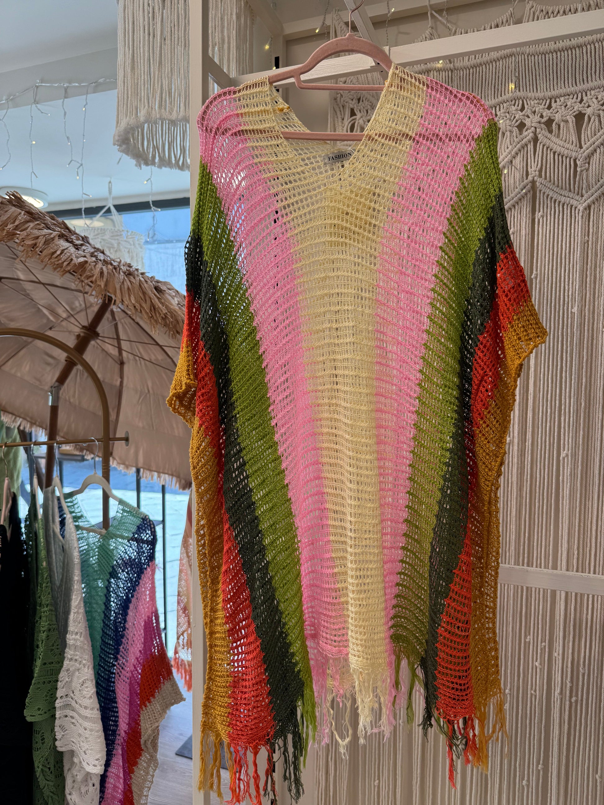 Copricostume poncho multicolor