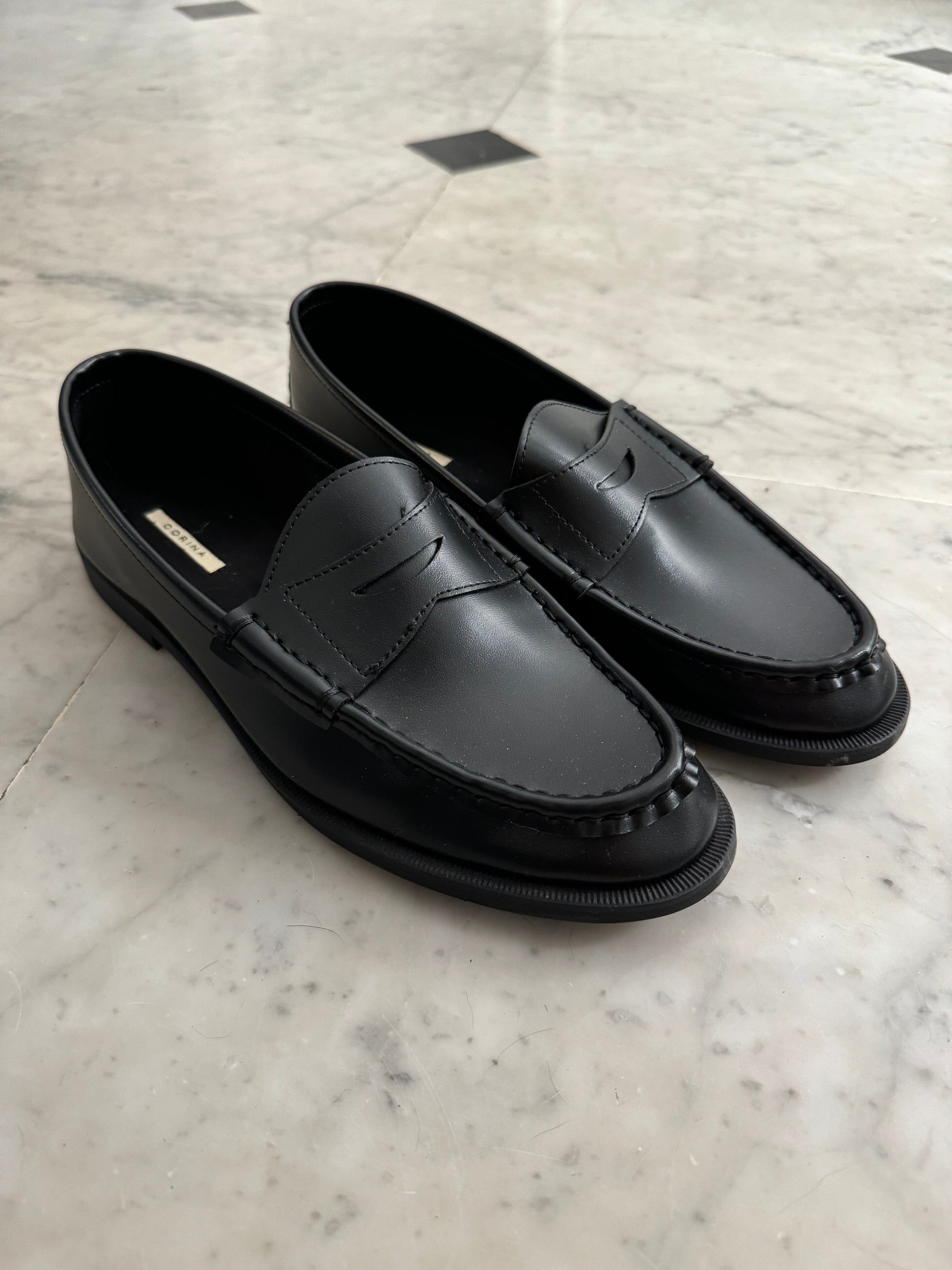 Mocassino ecopelle nero