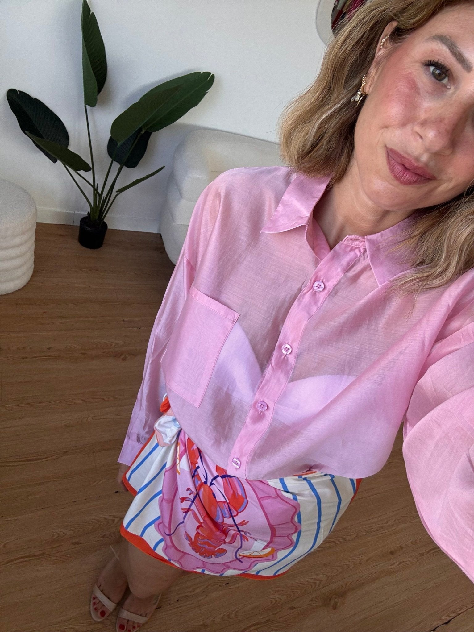 Camicia bianca semitrasparente over - G.Glamour