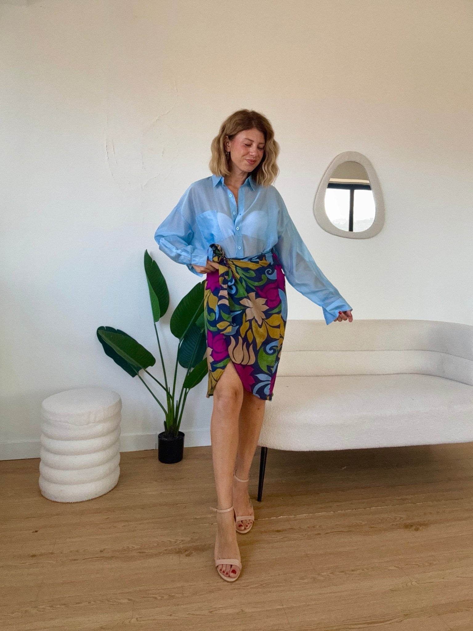 Camicia bianca semitrasparente over - G.Glamour