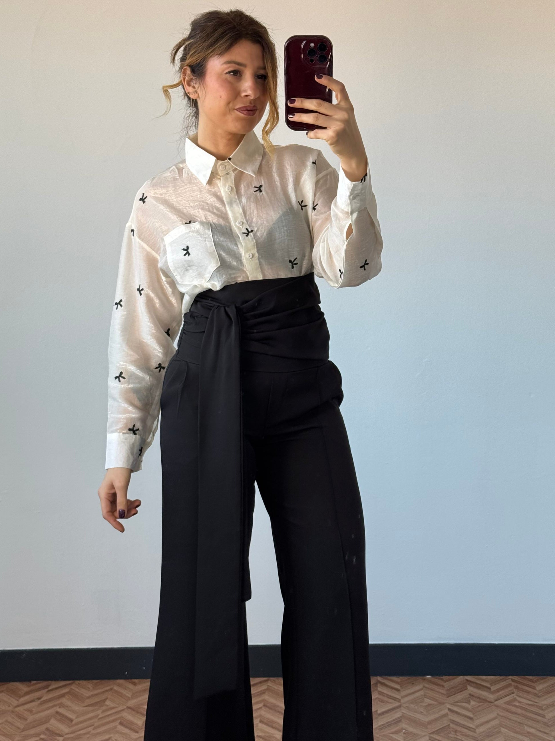 Pantaloni vita altissima completo Vale