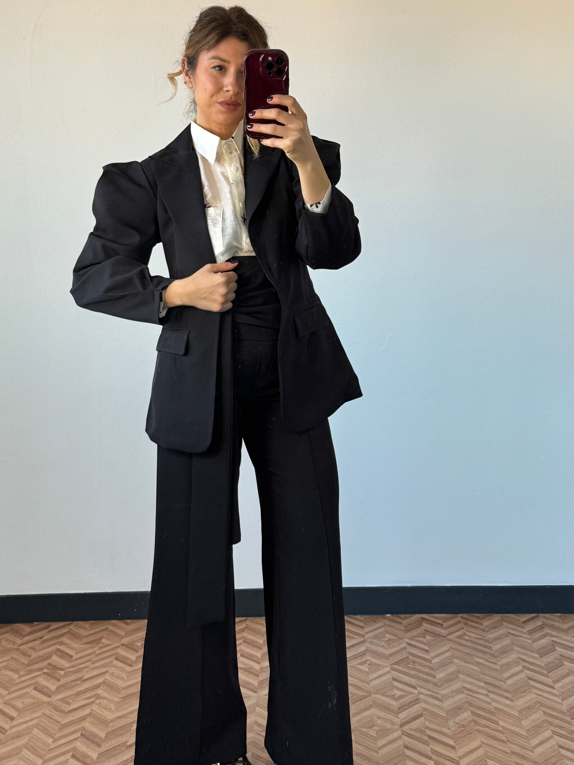 Pantaloni vita altissima completo Vale