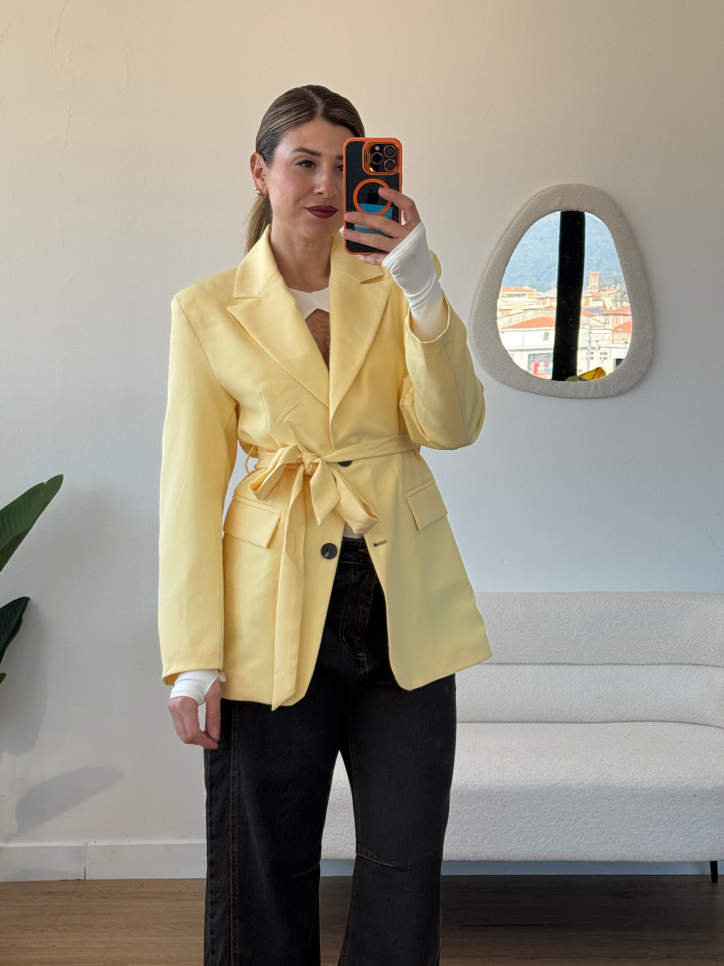 Blazer bottoni con fiocco