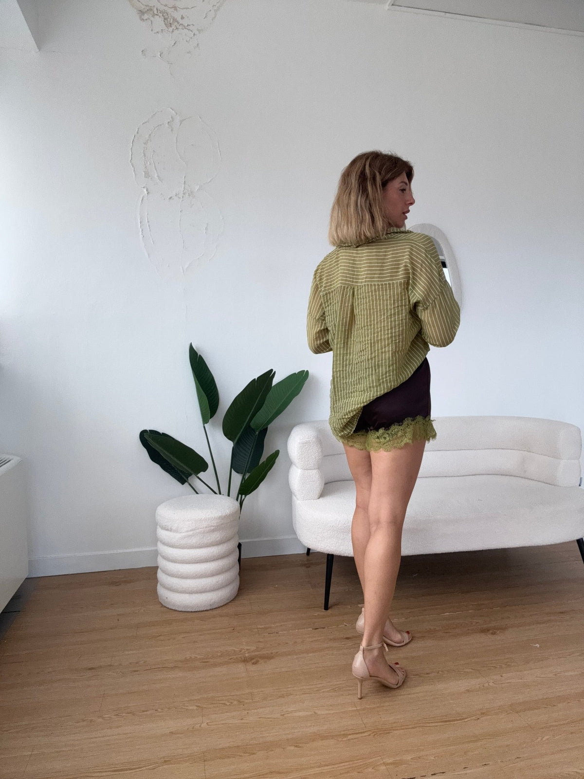 Shorts effetto seta in pizzo - G.Glamour