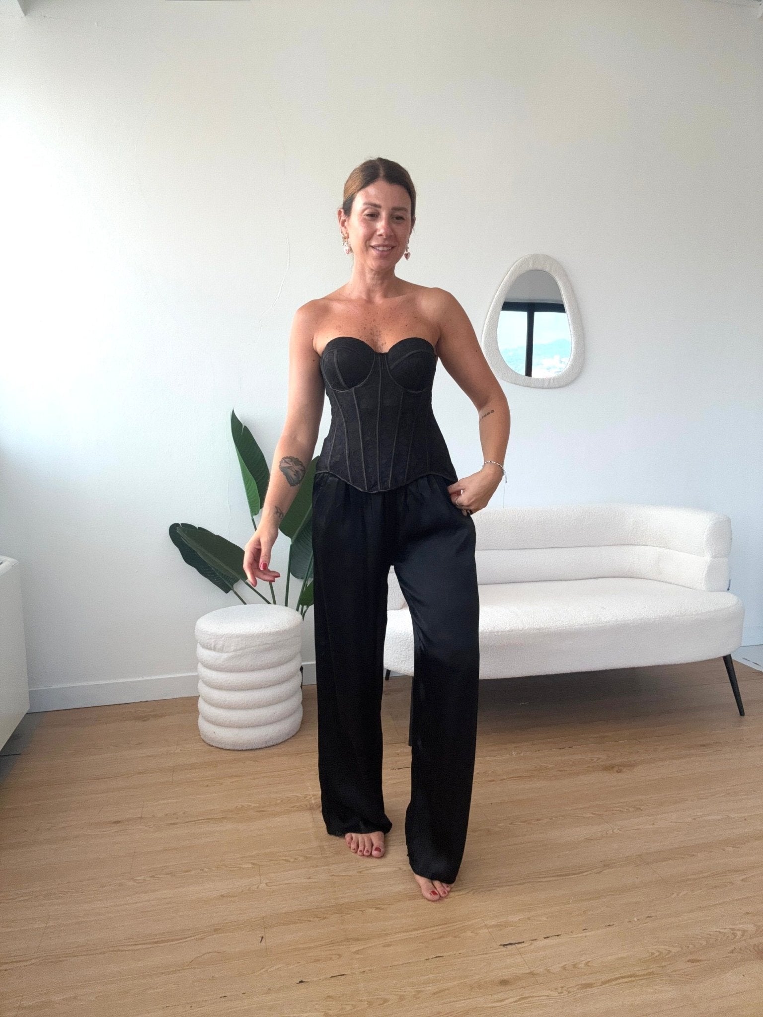 Pantalaccio effetto seta a palazzo new colors - G.Glamour