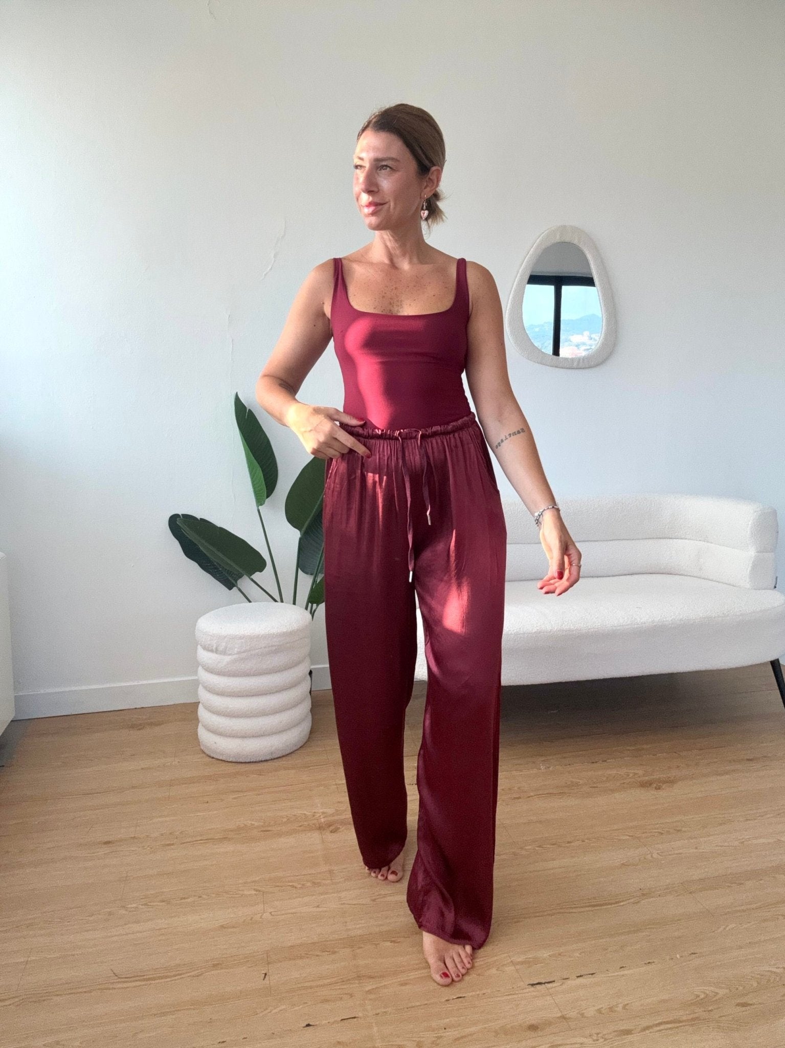 Pantalaccio effetto seta a palazzo new colors - G.Glamour