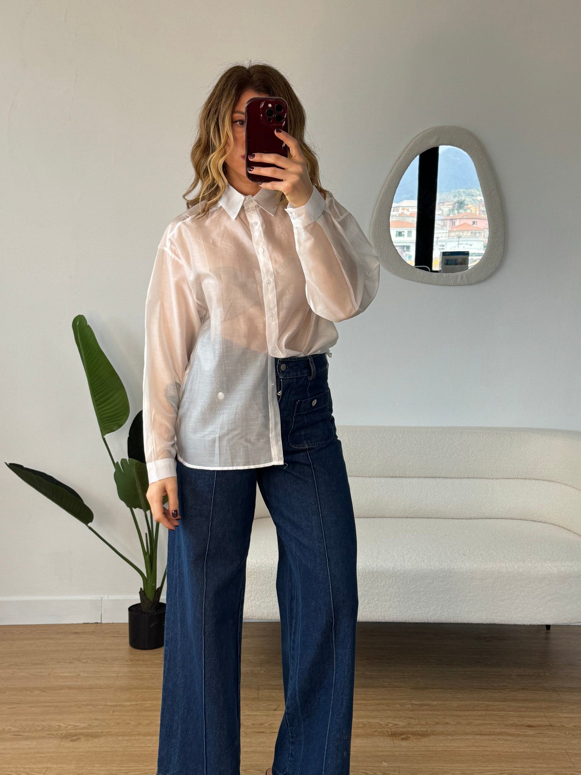 Camicia Semitrasparente
