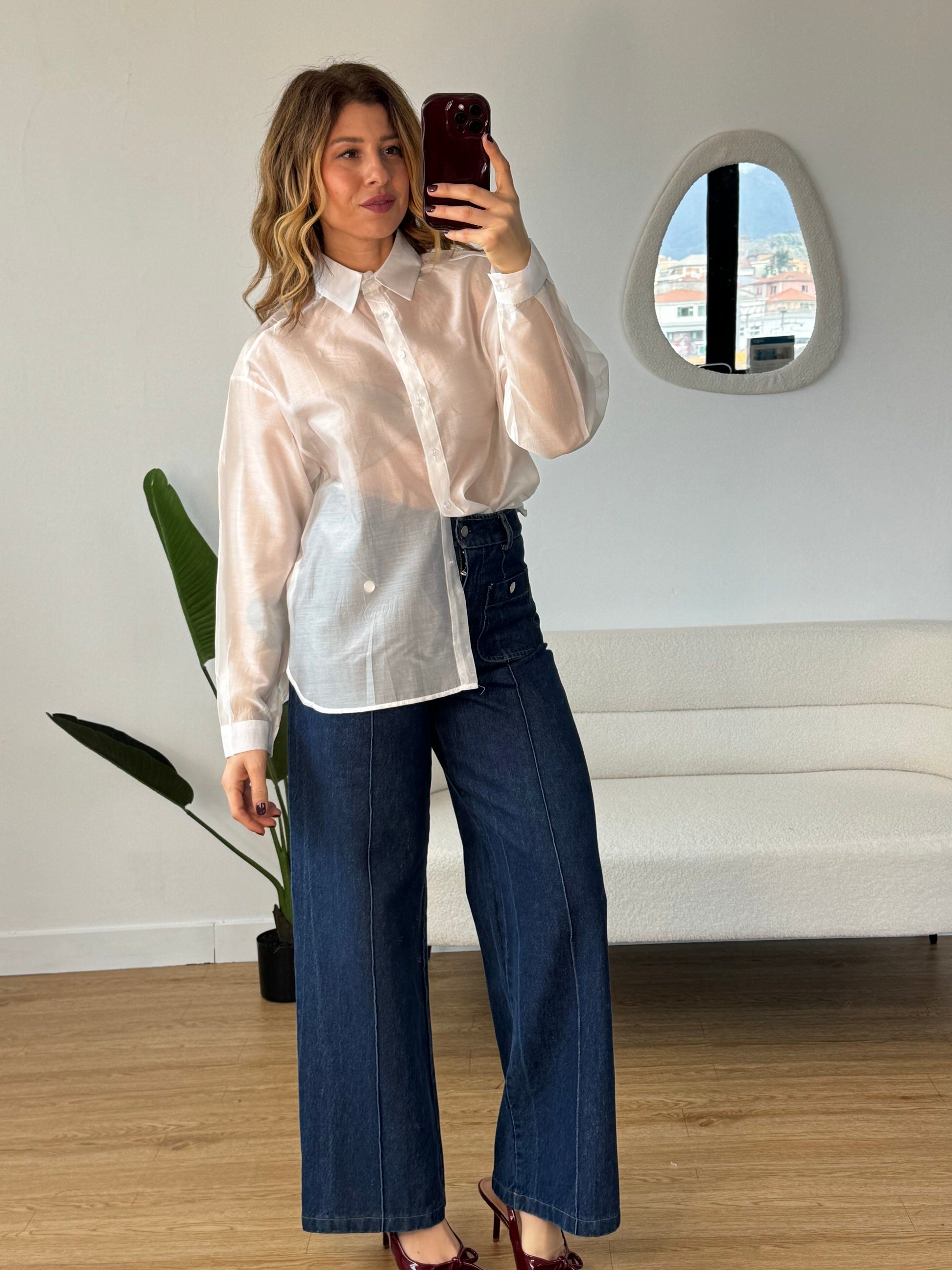 Camicia Semitrasparente