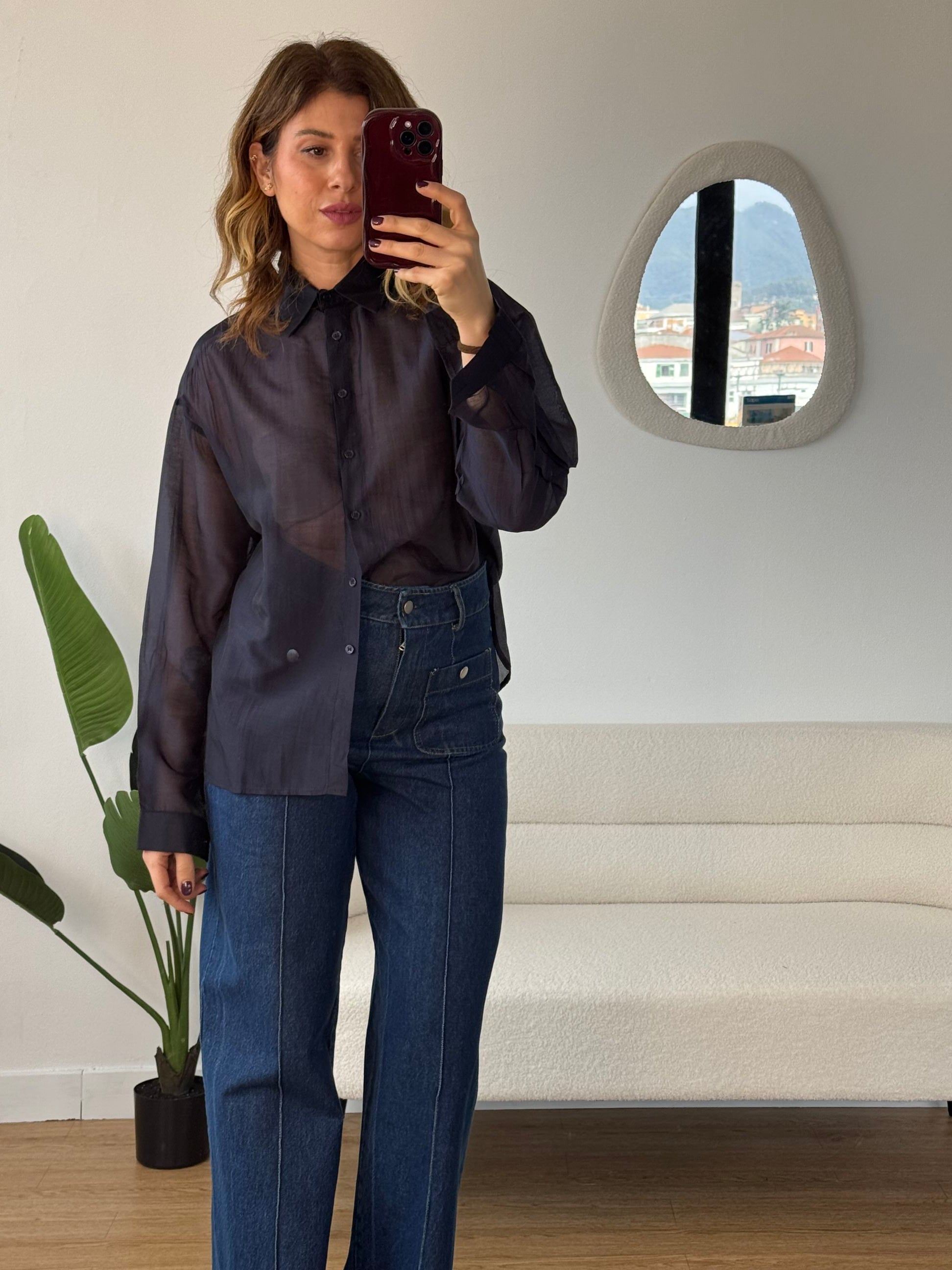 Camicia Semitrasparente