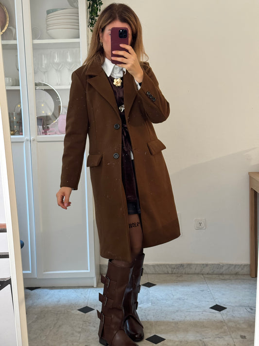 Cappotto lungo doppio petto