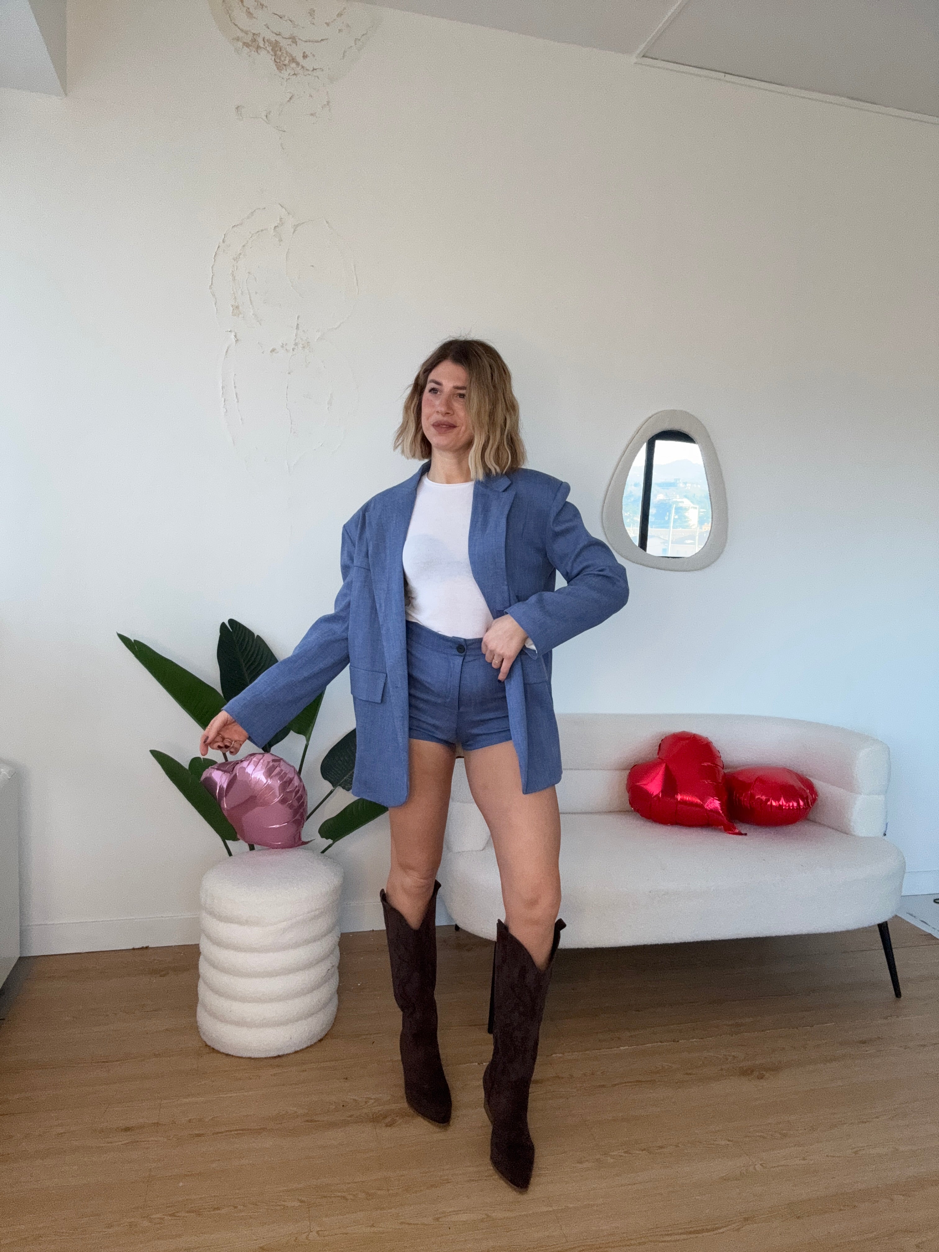 Completo blazer over e culotte