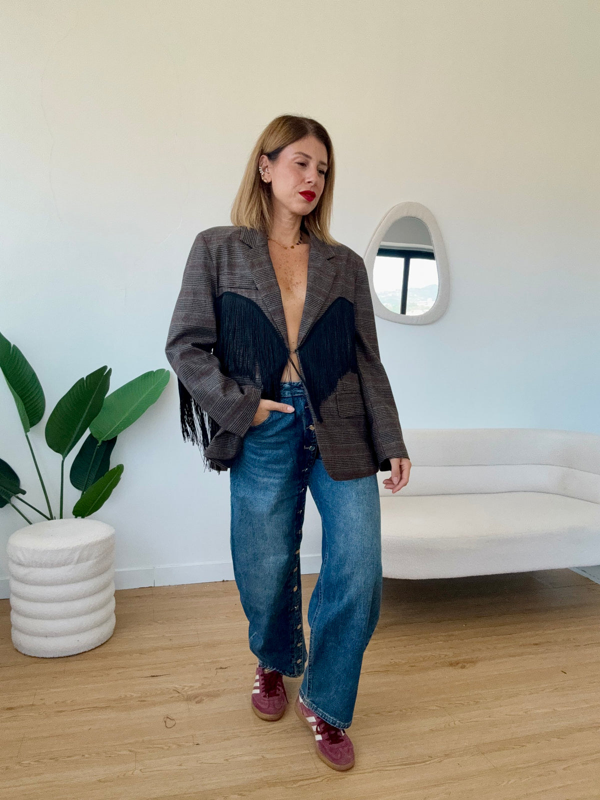 LUMINA- Blazer con frange oversize - GGlam