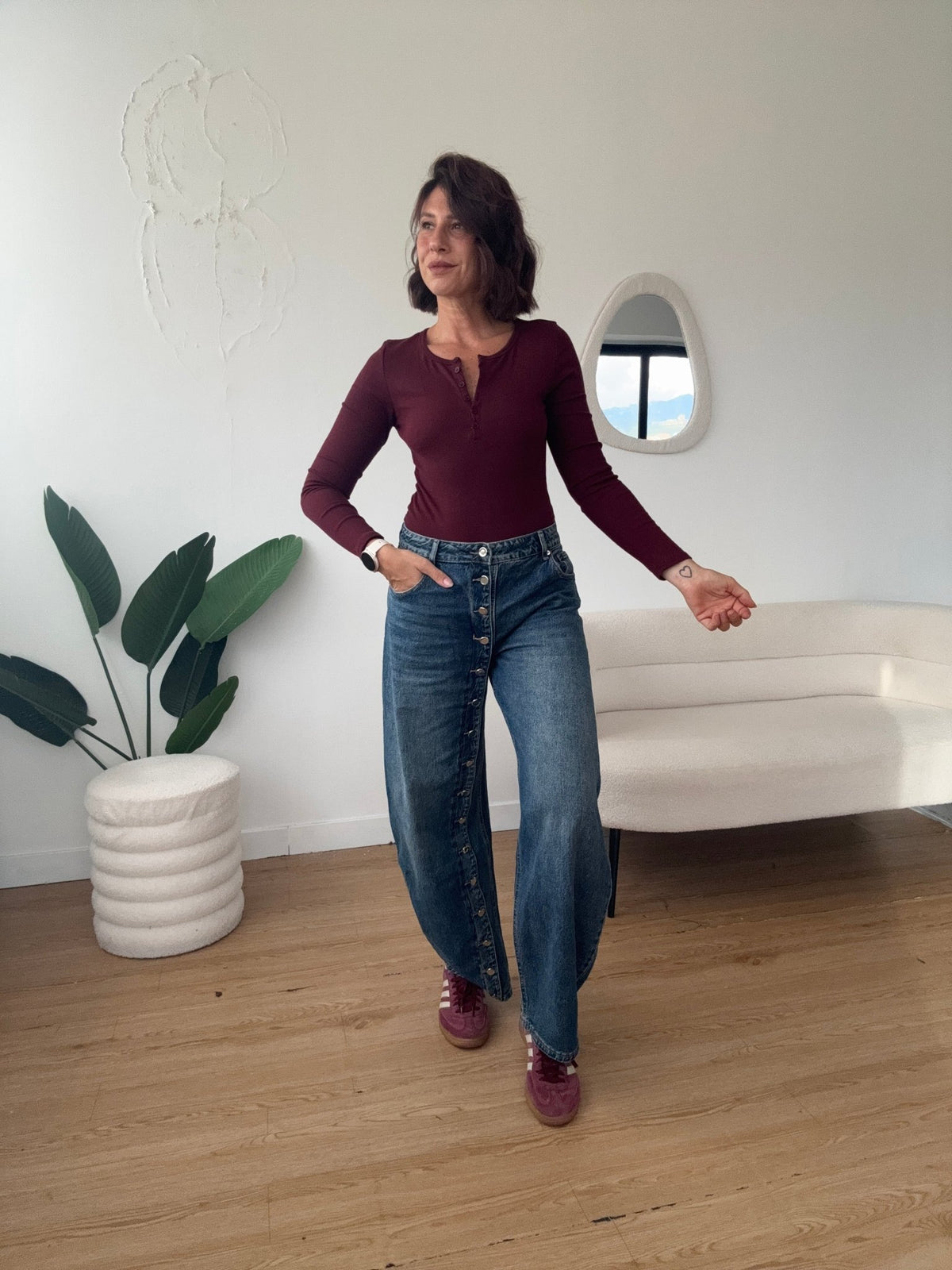 Body a costine con bottoni - GGlam