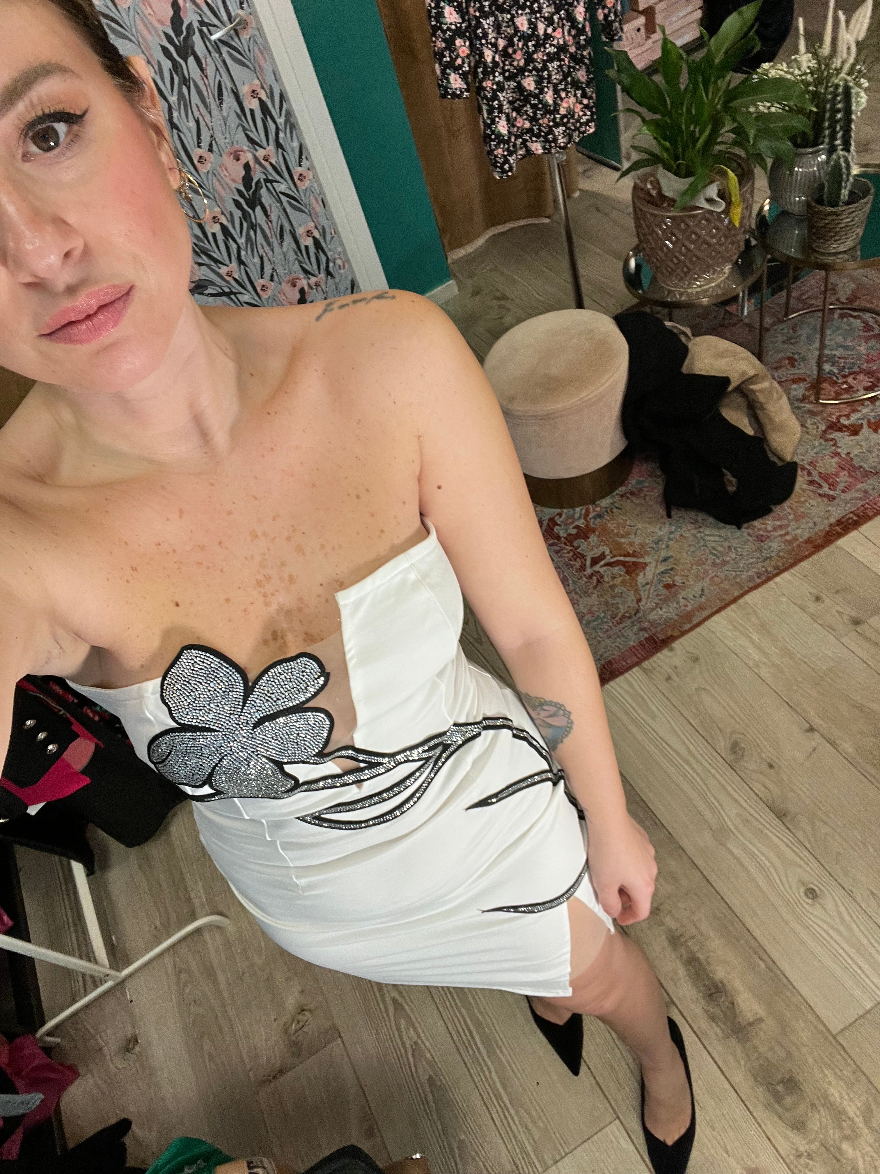 Tubiono Fiore con strass